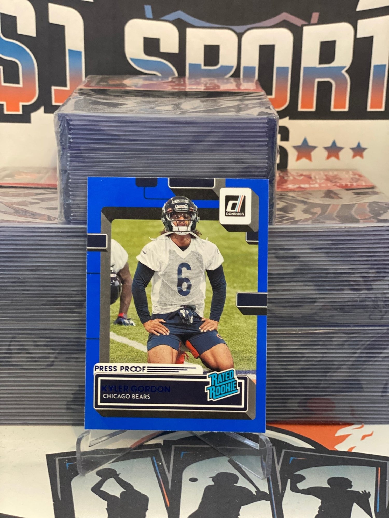 2022 Donruss (Blue Press Proof, Rated Rookie) Kyler Gordon #367