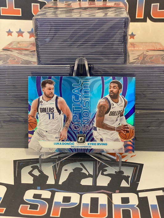 2022 Donruss Optic (Holo Prizm, Optical Illusions) Luka Doncic & Kyrie Irving #5
