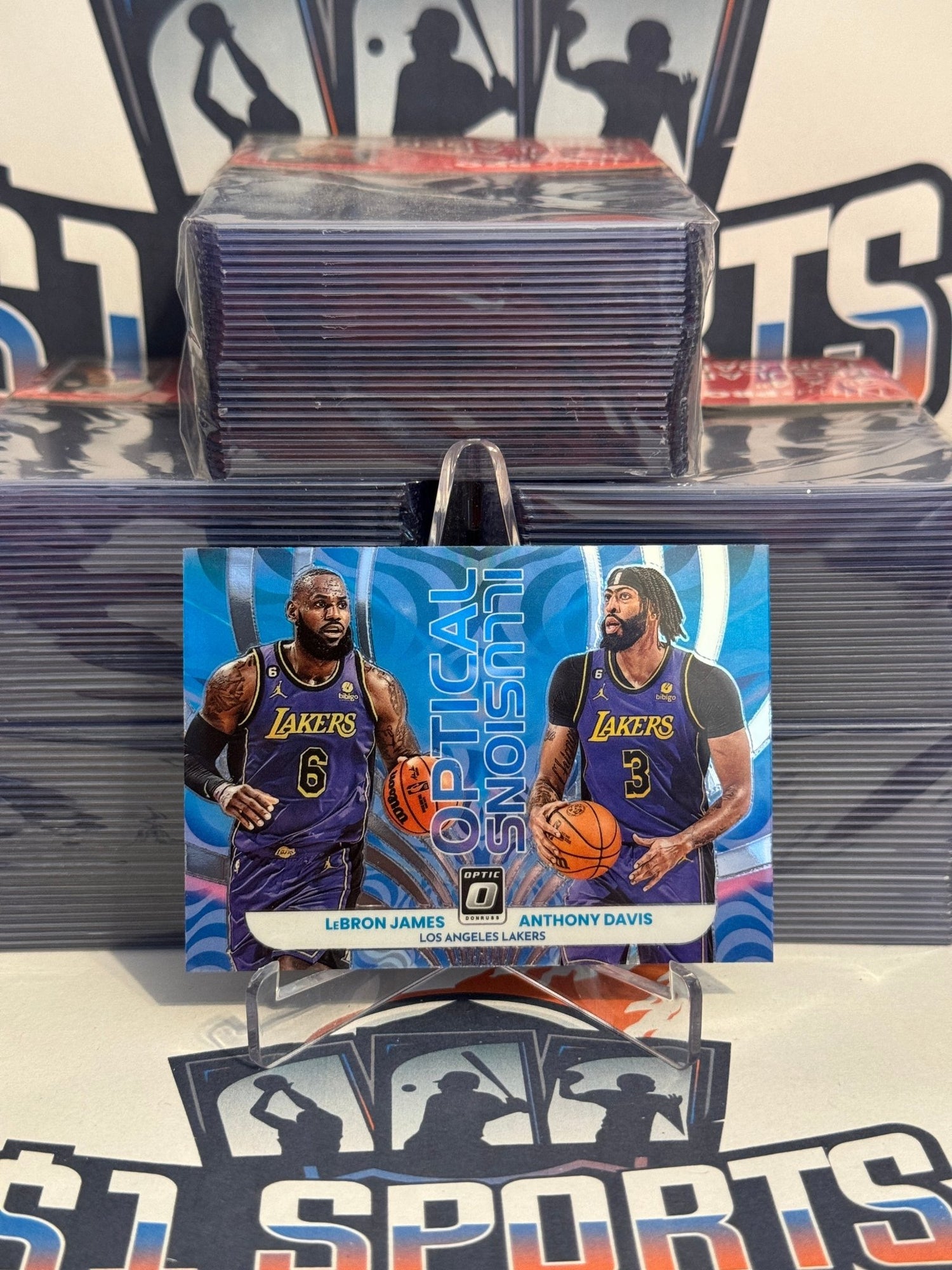 2022 Donruss Optic (Optical Illusions) LeBron James & Anthony Davis #3