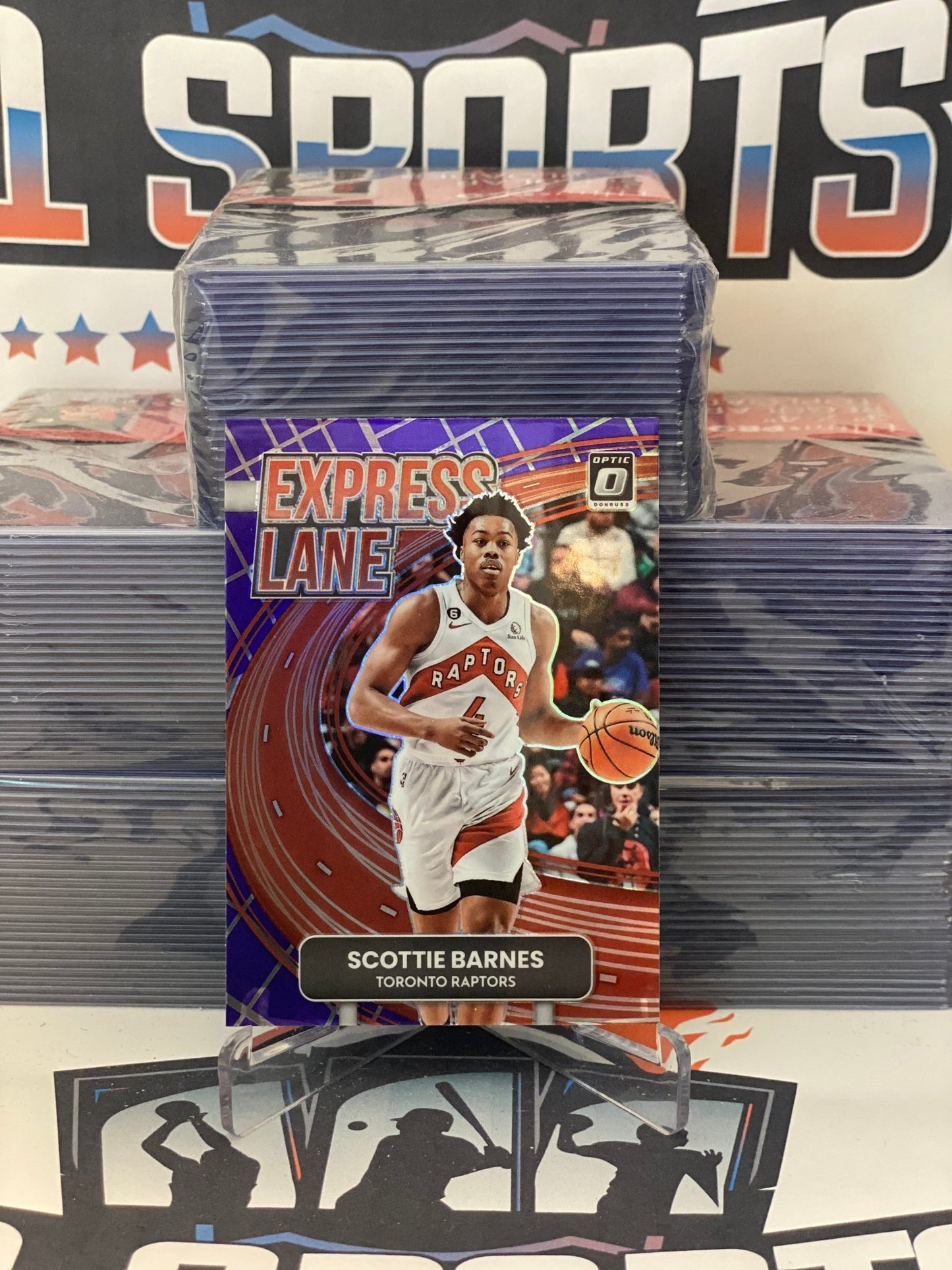2022 Donruss Optic (Purple Prizm, Express Lane) Scottie Barnes #19