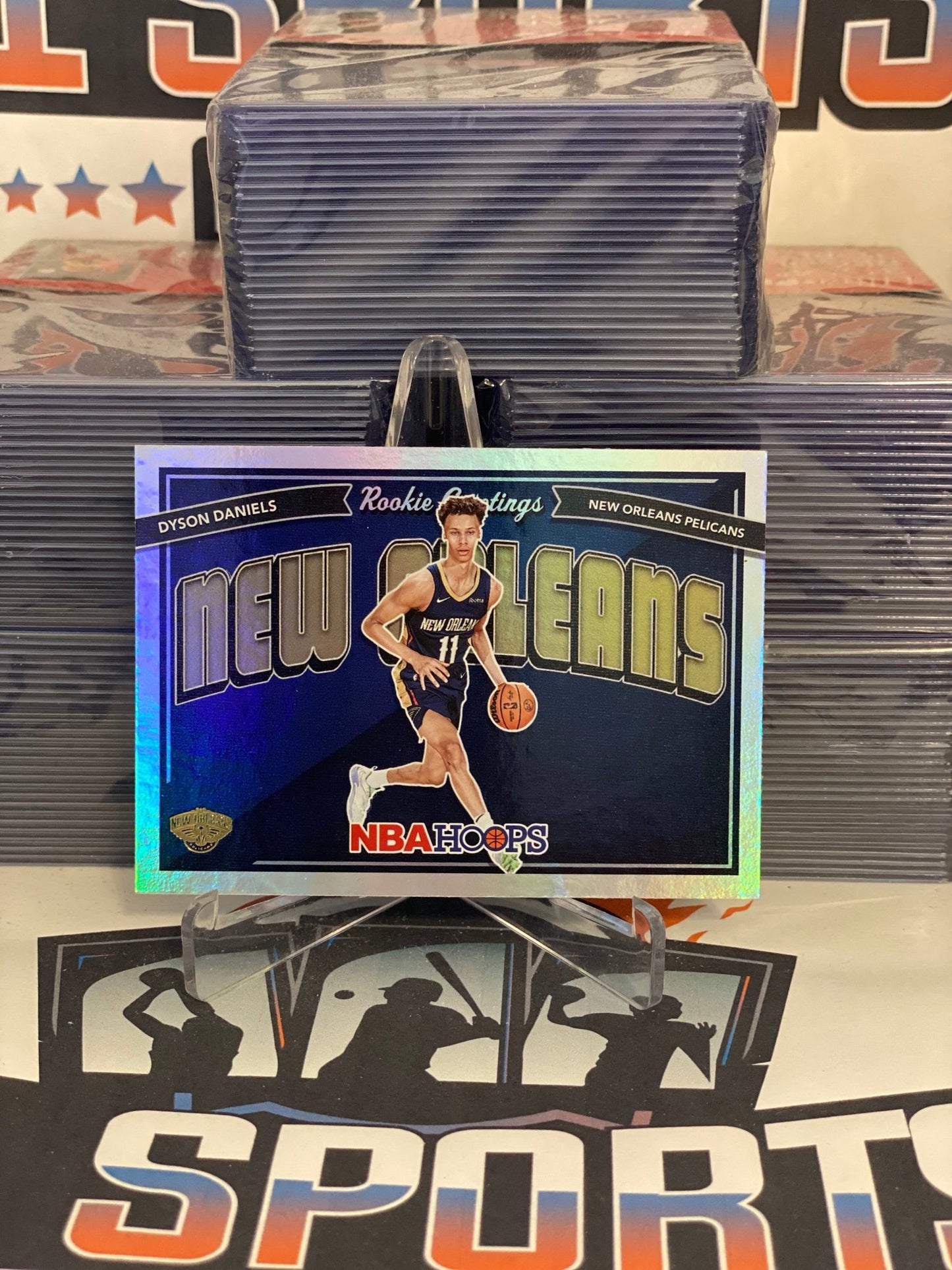 2022 NBA Hoops (Foil, Rookie Greetings) Dyson Daniels #8