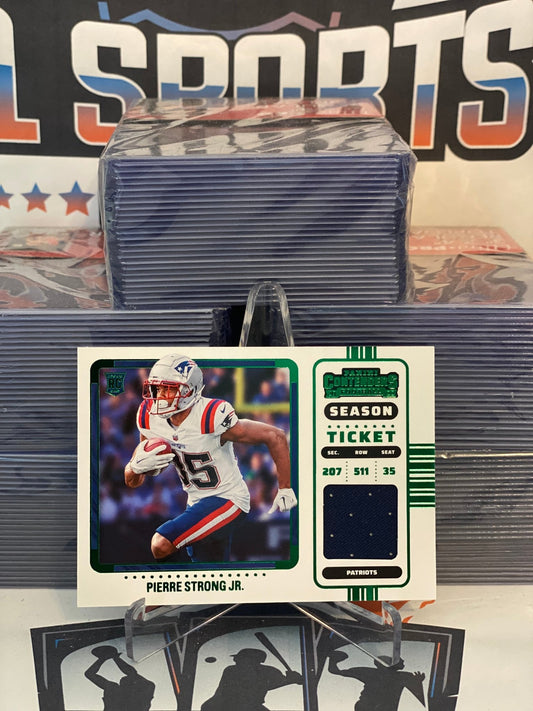 2022 Panini Contenders (Green, Relic) Patrick Strong Jr. Rookie #RSV-PST