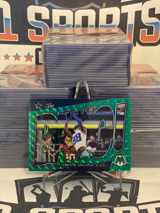 2022 Panini Mosaic (Green Prizm, Bang!) CeeDee Lamb #B-12