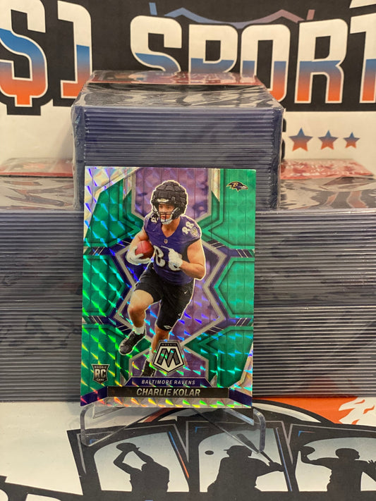 2022 Panini Mosaic (Green Prizm) Charlie Kolar Rookie #363