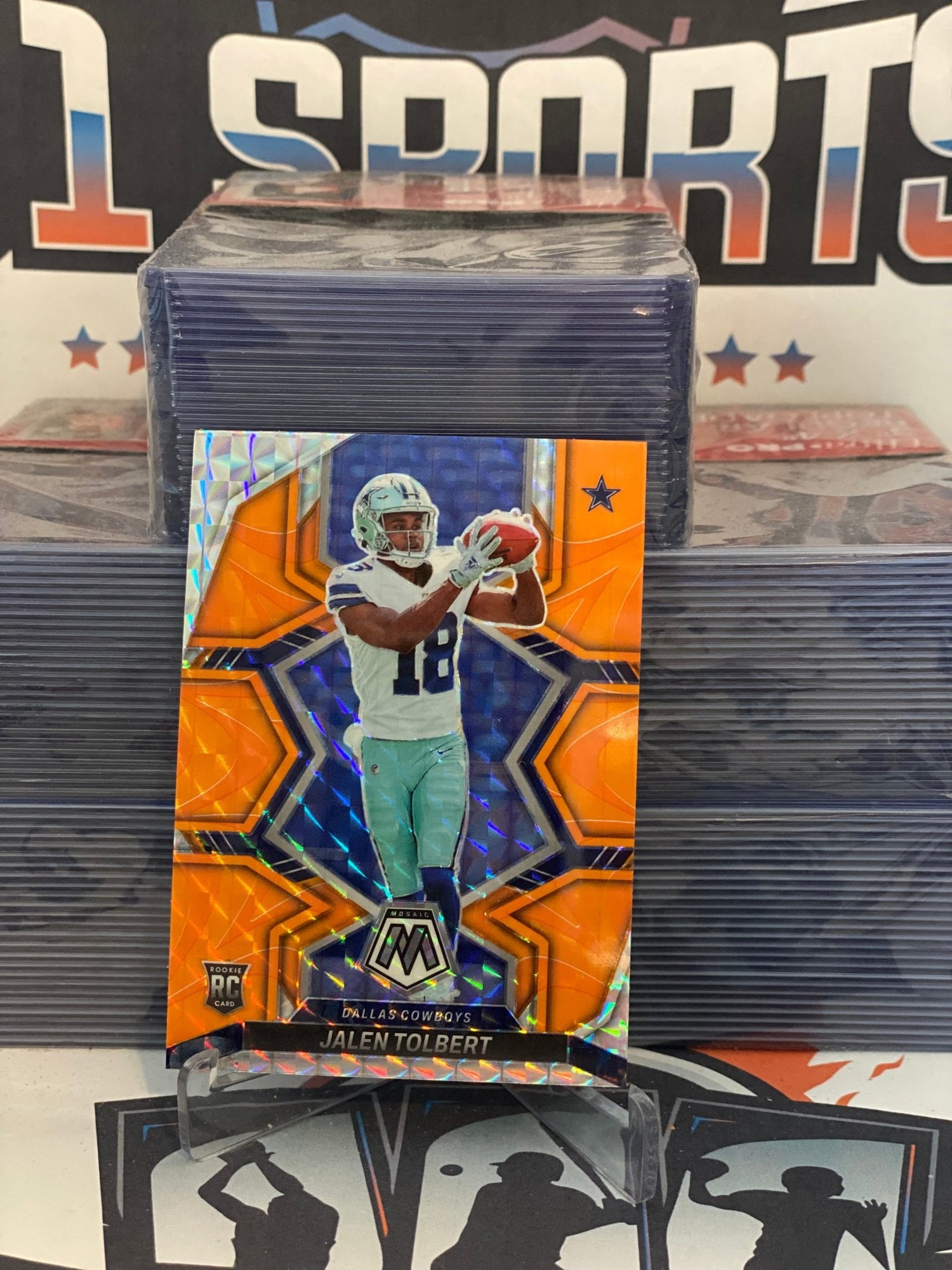 2022 Panini Mosaic (Orange Reactive Prizm) Jalen Tolbert Rookie #326
