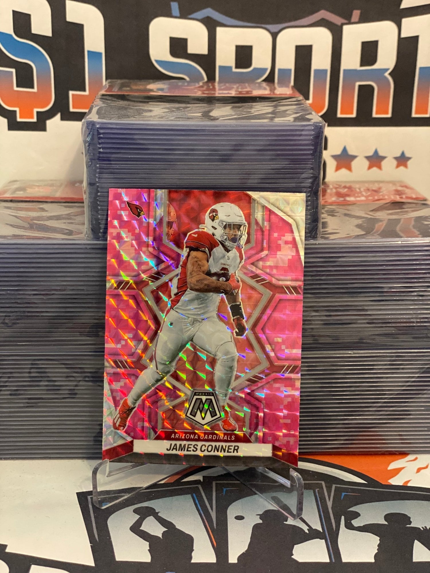 2022 Panini Mosaic (Pink Camo Prizm) James Conner #201