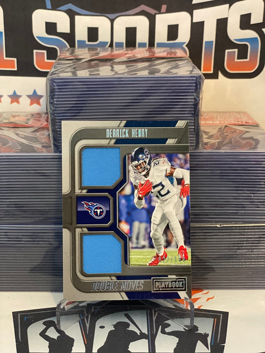 2022 Panini Playbook (Double Moves Dual Relic 027/199) Derrick Henry #DM-4