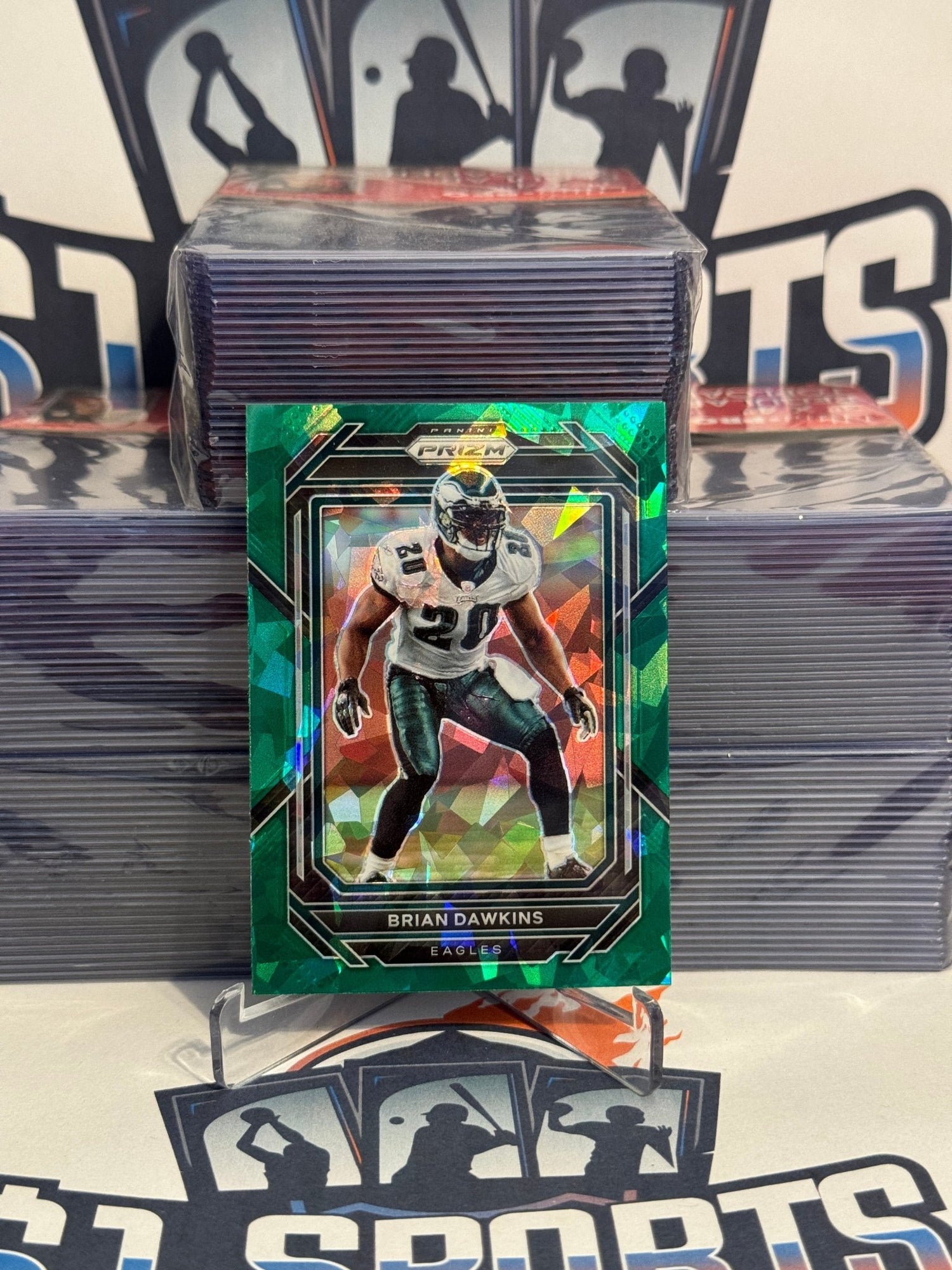 2022 Panini Prizm (Green Ice Prizm) Brian Dawkins #243