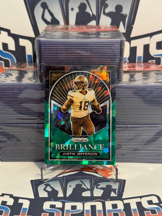2022 Panini Prizm (Green Prizm, Brilliance) Justin Jefferson #B-10