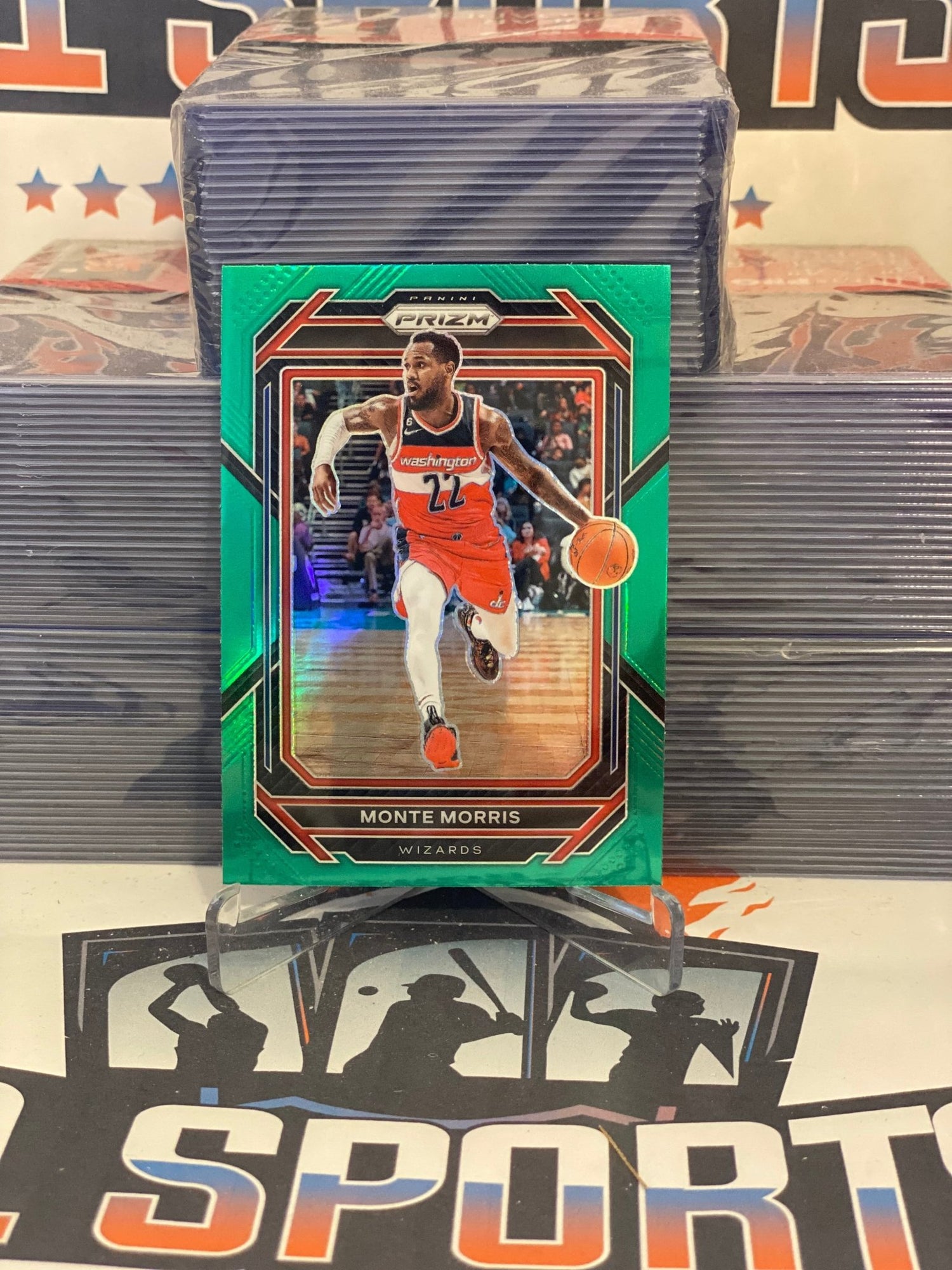 2022 Panini Prizm (Green Prizm) Monte Morris #171