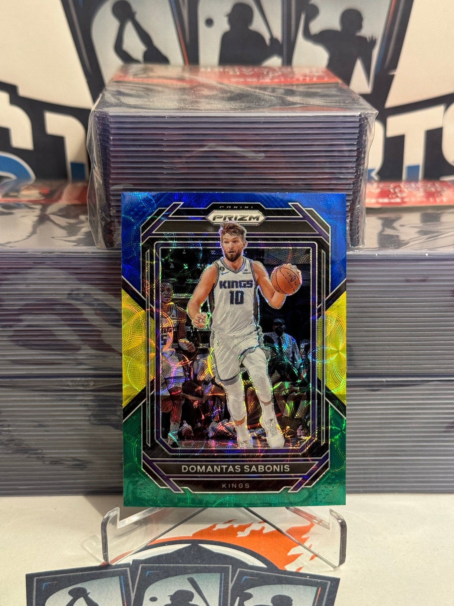 2022 Panini Prizm (Green Yellow Blue Choice Prizm) Domantas Sabonis #143