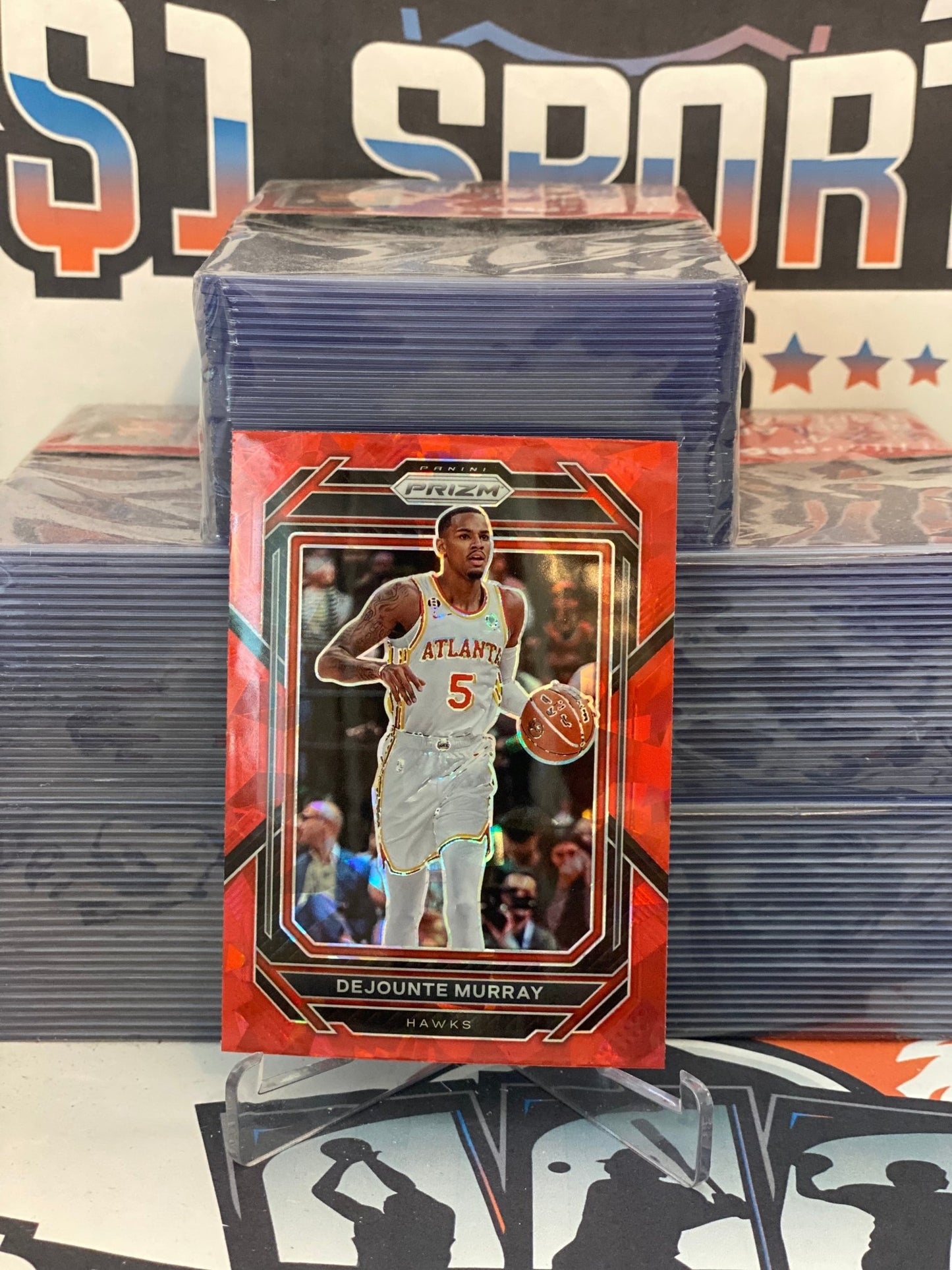 2022 Panini Prizm (Red Ice Prizm) DeJounte Murray #146