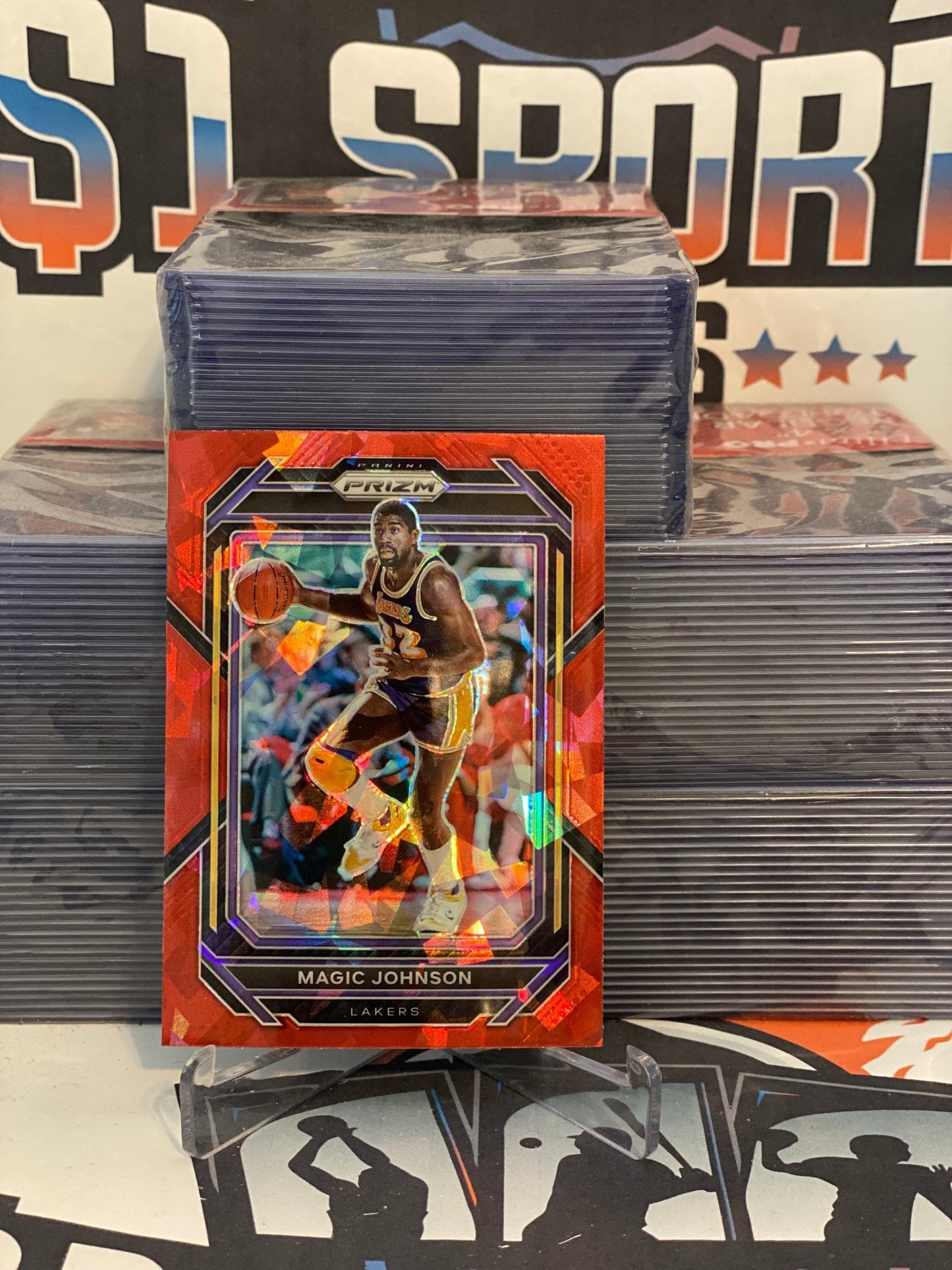2022 Panini Prizm (Red Ice Prizm) Magic Johnson #276