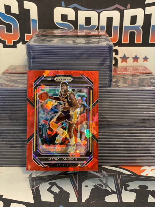2022 Panini Prizm (Red Ice Prizm) Magic Johnson #276