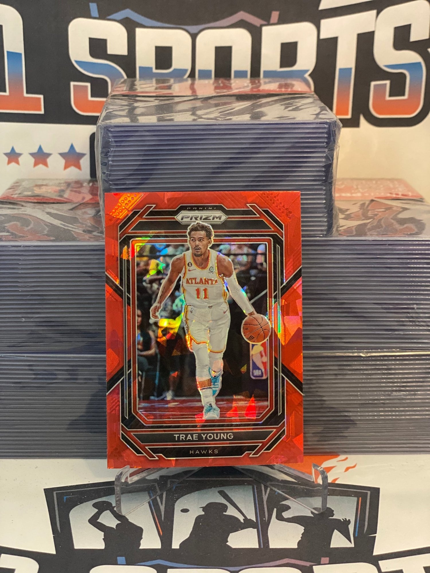 2022 Panini Prizm (Red Ice Prizm) Trae Young #164