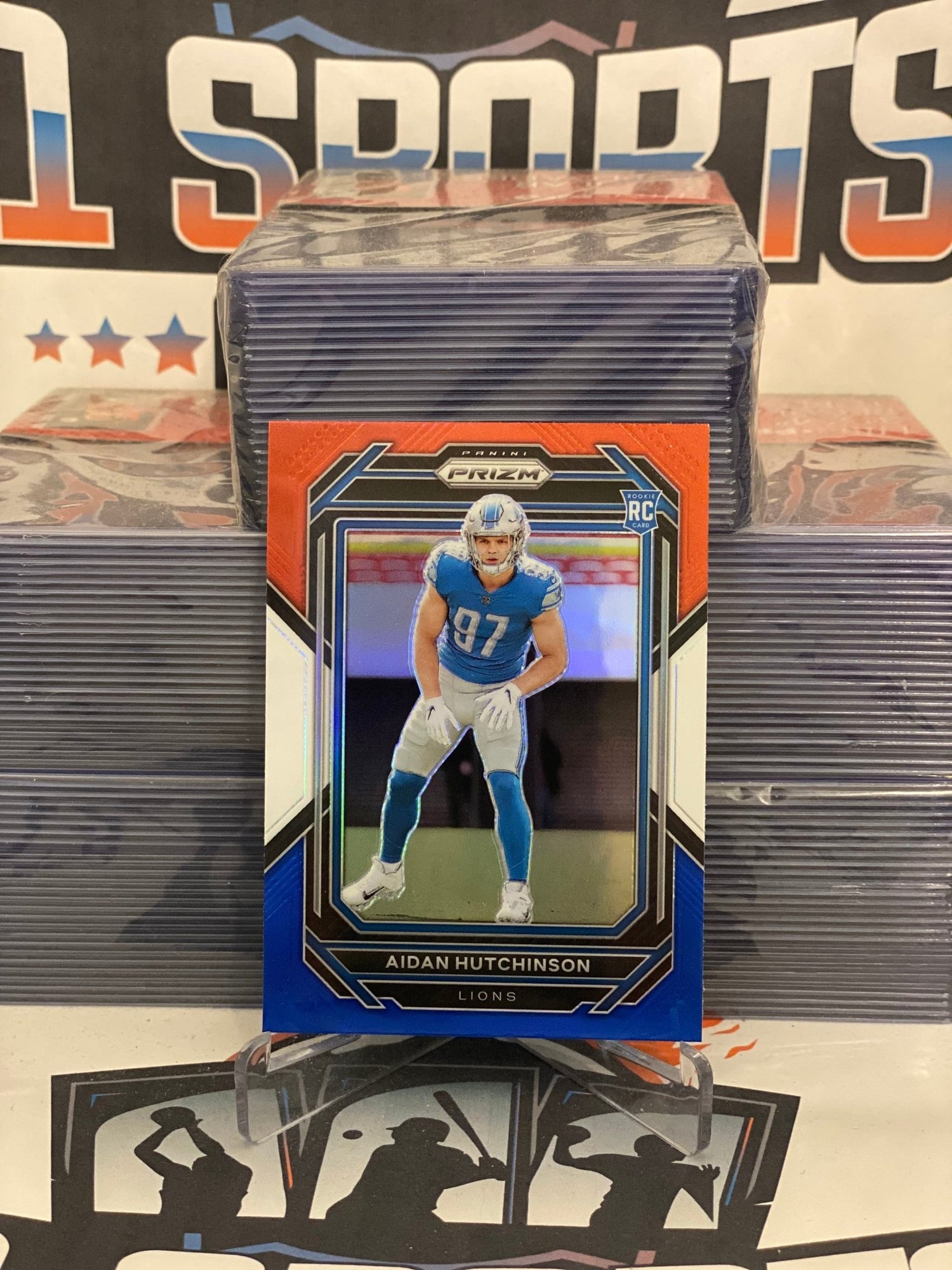 2022 Panini Prizm (Red White Blue Prizm) Aidan Hutchinson Rookie #340