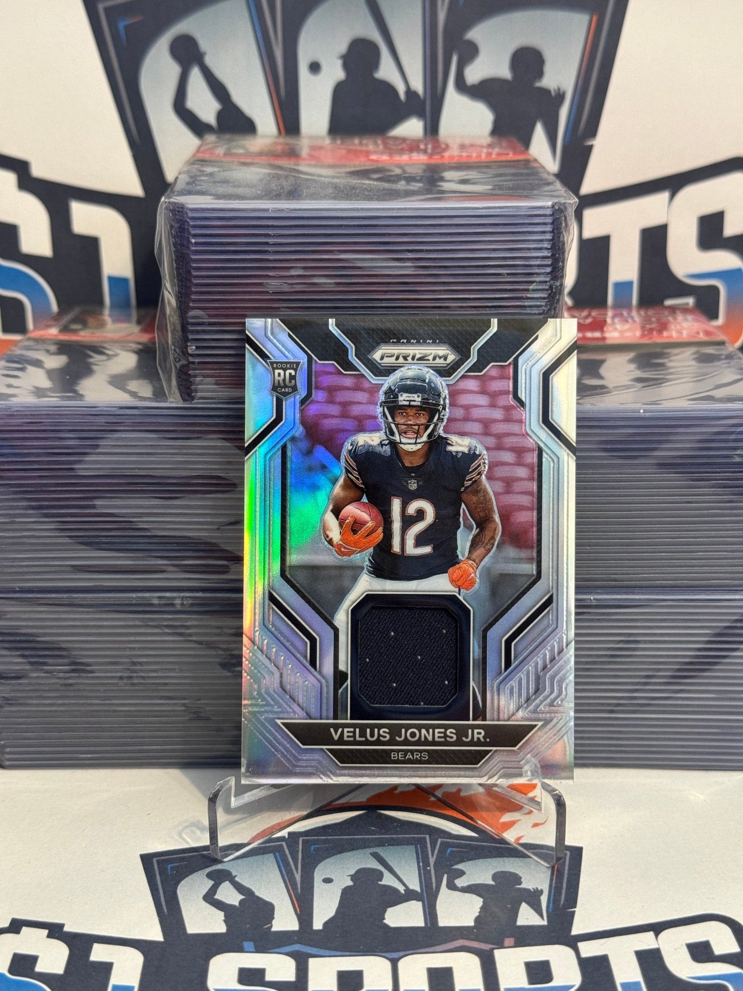 2022 Panini Prizm (Rookie Gear Relic) Velus Jones Jr. Rookie #RG-VJ