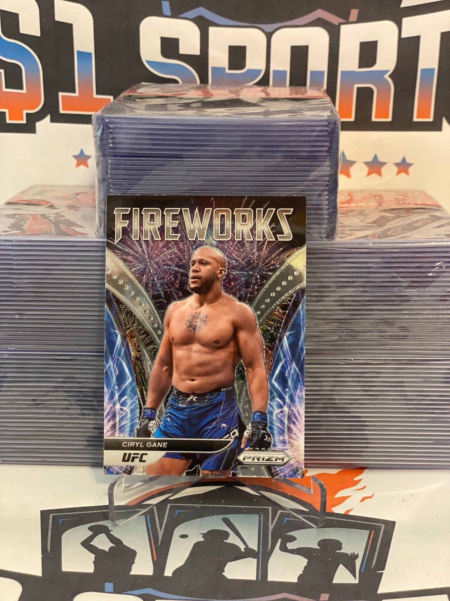 2022 Panini Prizm UFC (Fireworks) Ciryl Gane #12