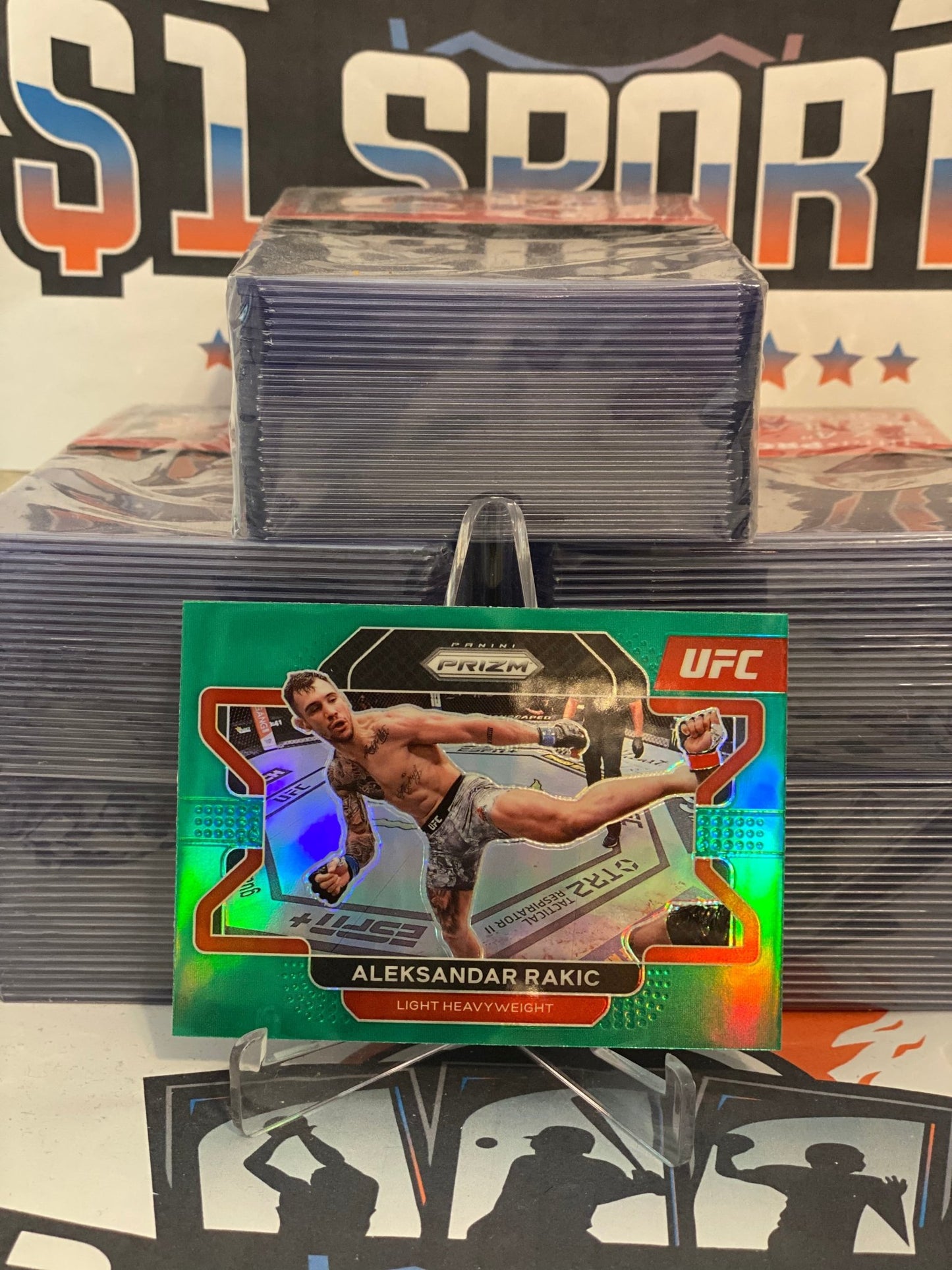 2022 Panini Prizm UFC (Green Prizm) Aleksandar Rakic #15