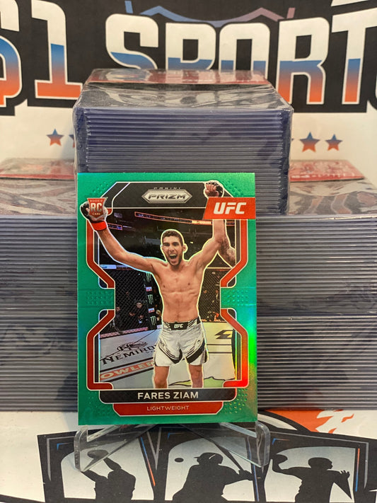 2022 Panini Prizm UFC (Green Prizm) Fares Ziam Rookie #143