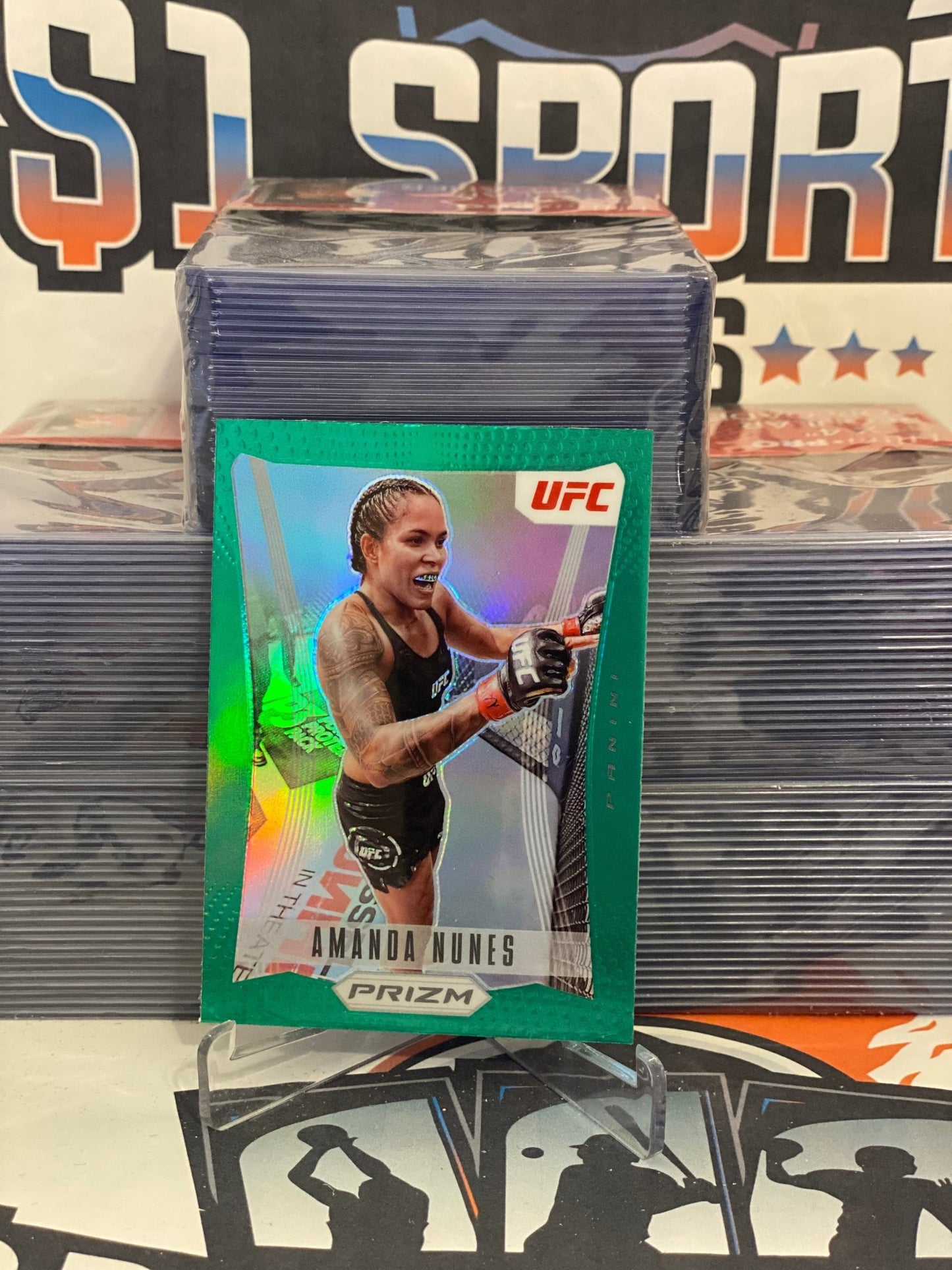 2022 Panini Prizm UFC (Green Prizm, Flashback) Amanda Nunes #20