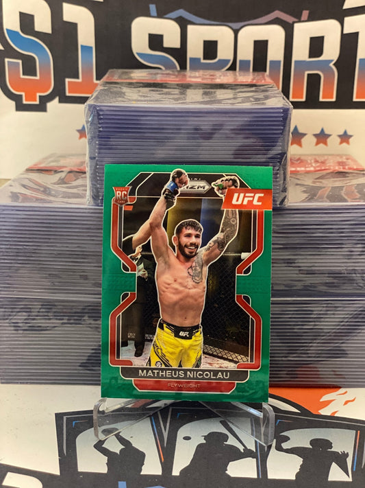 2022 Panini Prizm UFC (Green Prizm) Matheus Nicolau Rookie #168