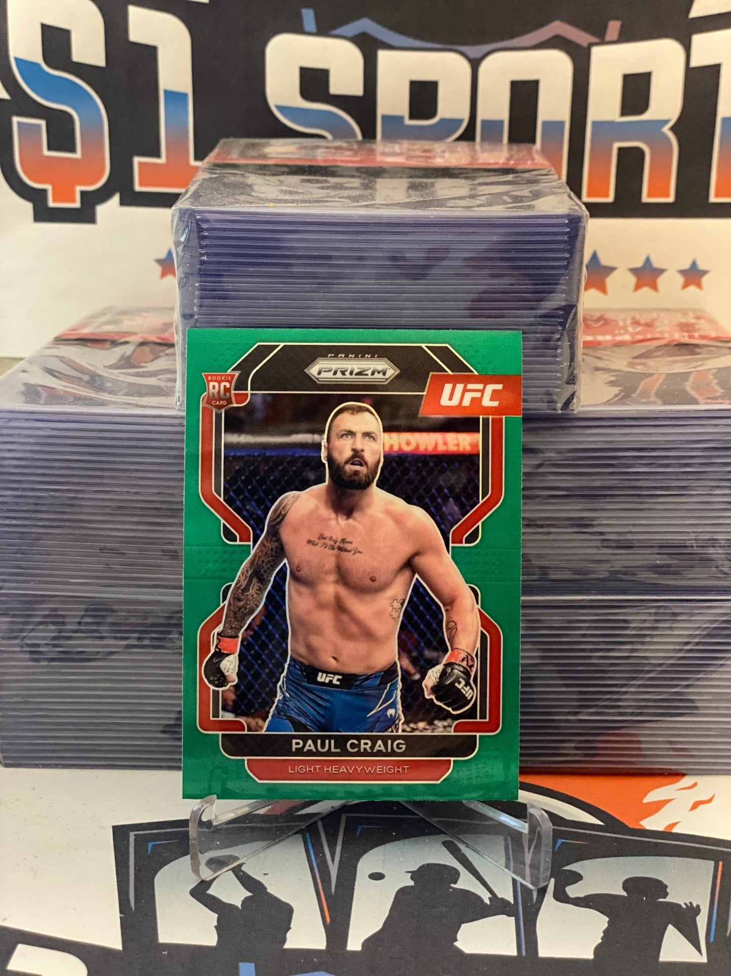 2022 Panini Prizm UFC (Green Prizm) Paul Craig Rookie #170