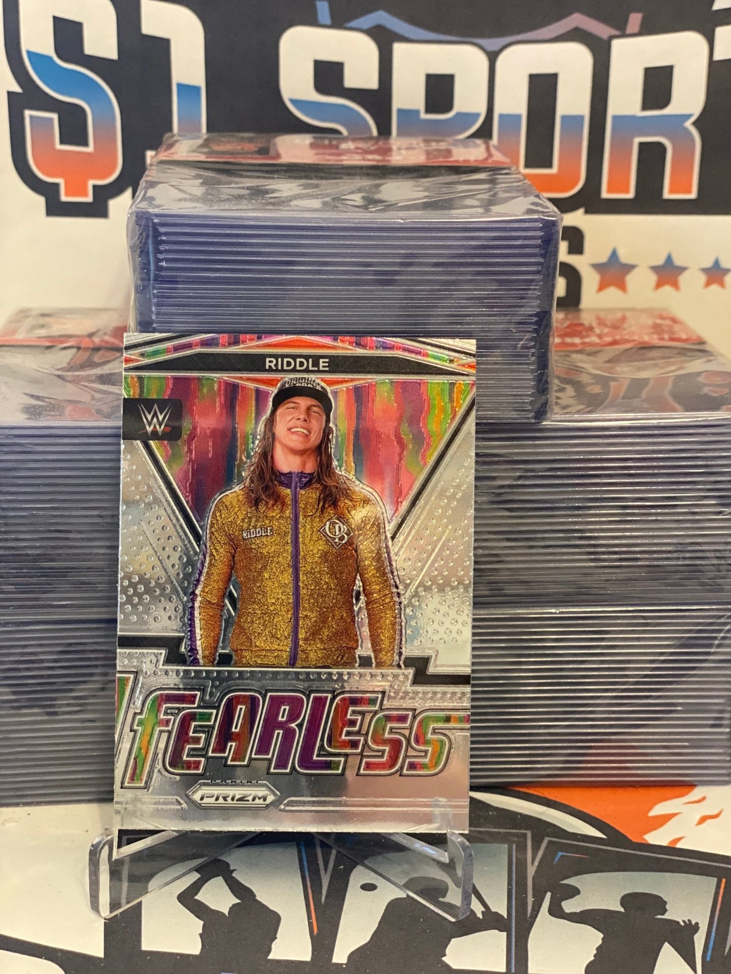 2022 Panini Prizm WWE (Fearless) Riddle #4