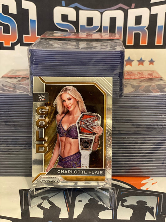 2022 Panini Prizm WWE (Gold) Charlotte Flair #18