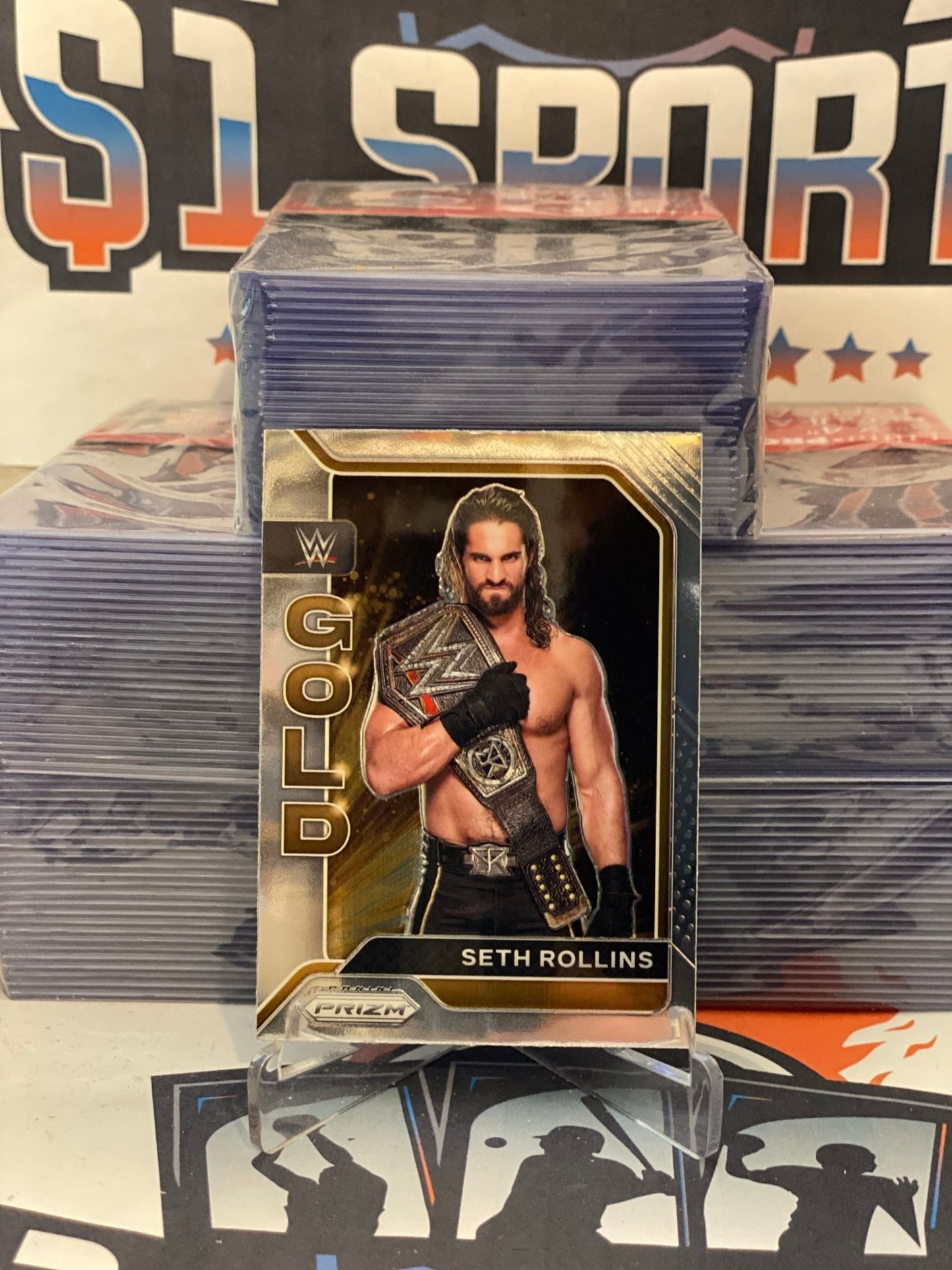 2022 Panini Prizm WWE (Gold) Seth Rollins #3