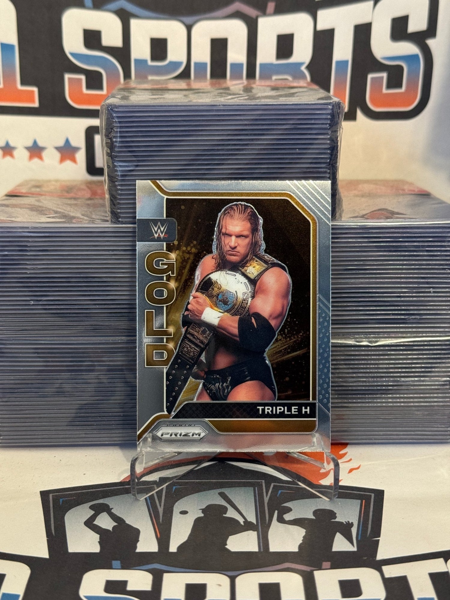 2022 Panini Prizm WWE (Gold) Triple H #9