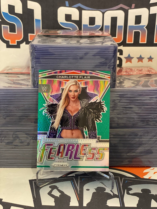2022 Panini Prizm WWE (Green Prizm, Fearless) Charlotte Flair #21