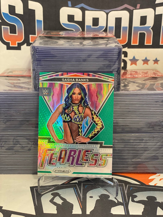 2022 Panini Prizm WWE (Green Prizm, Fearless) Sasha Banks #8