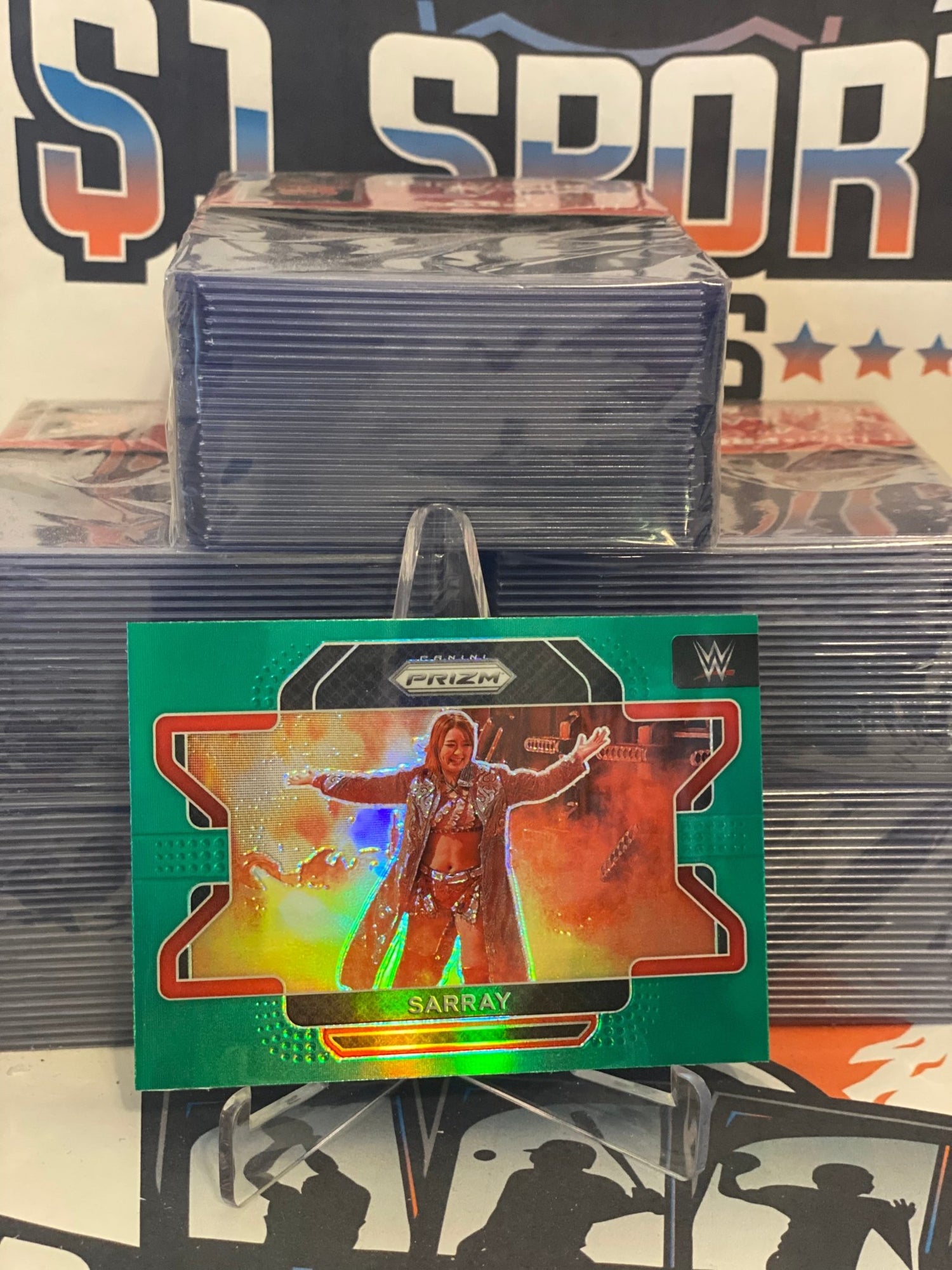 2022 Panini Prizm WWE (Green Prizm) Sarray #70