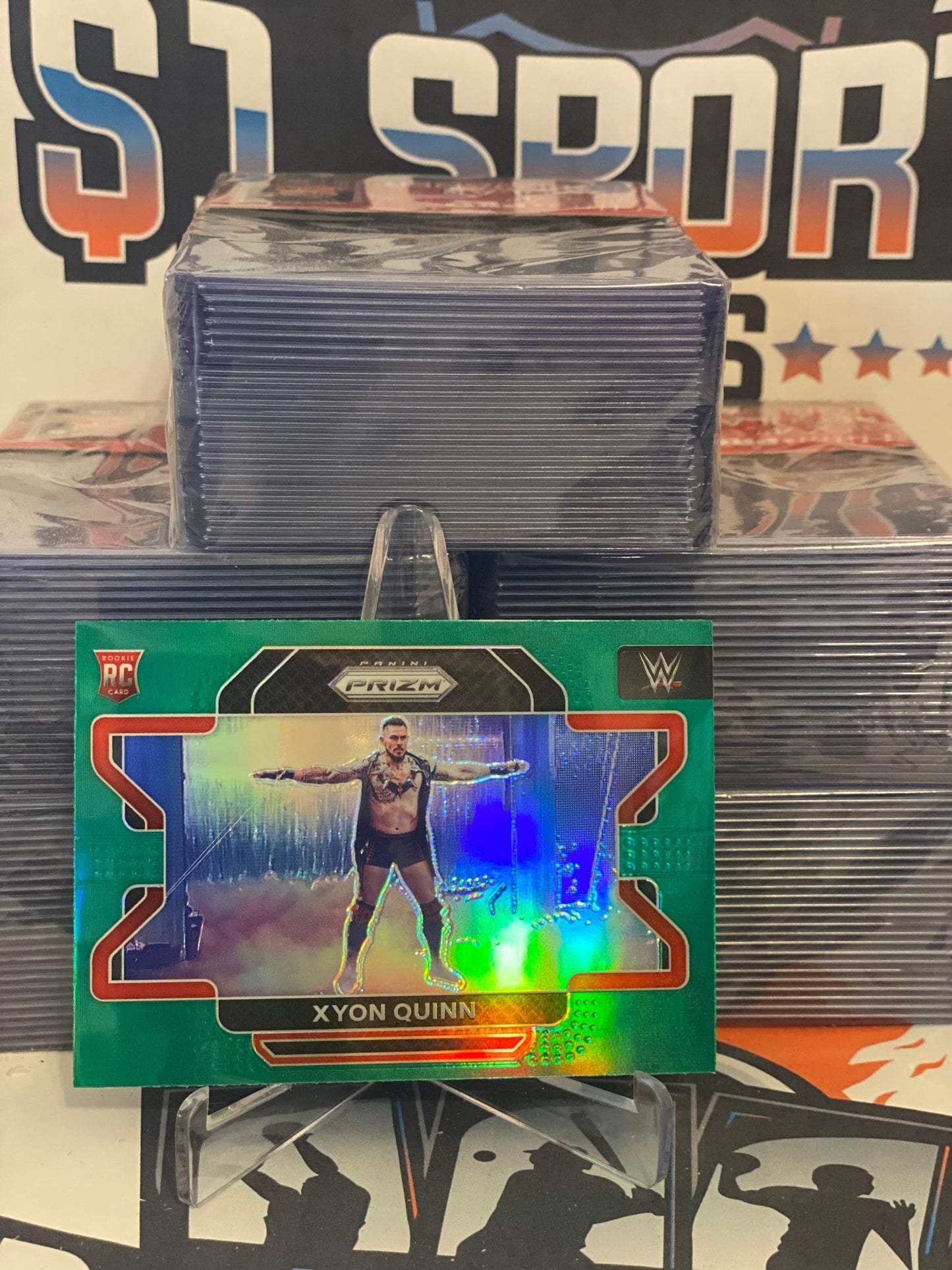 2022 Panini Prizm WWE (Green Prizm) Xyon Quinn Rookie #34