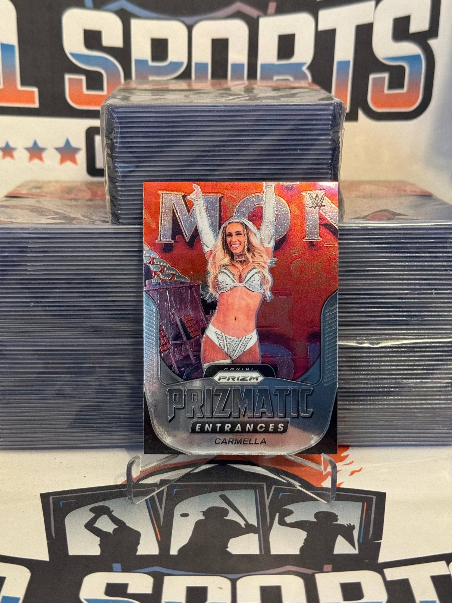 2022 Panini Prizm WWE (Prizmatic Entrances) Carmella #1