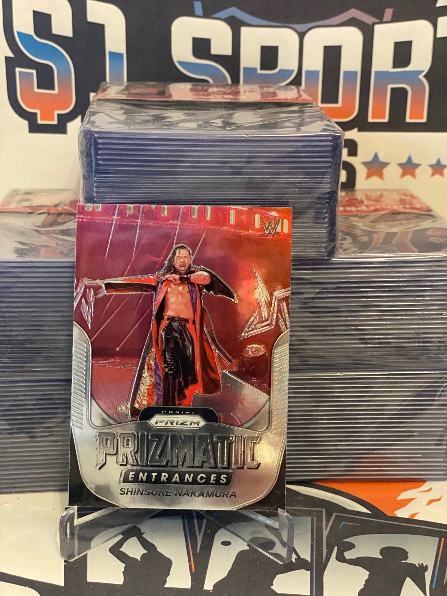 2022 Panini Prizm WWE (Prizmatic Entrances) Shinsuke Nakamura #12