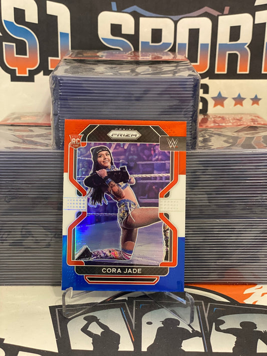 2022 Panini Prizm WWE (Red White Blue Prizm) Cora Jade Rookie #188