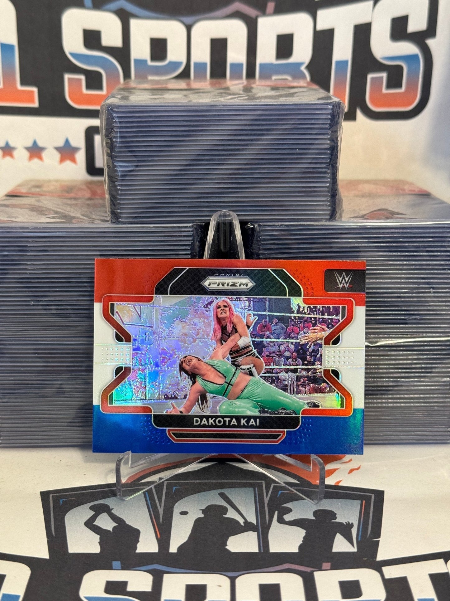 2022 Panini Prizm WWE (Red White Blue Prizm) Dakota Kai #99