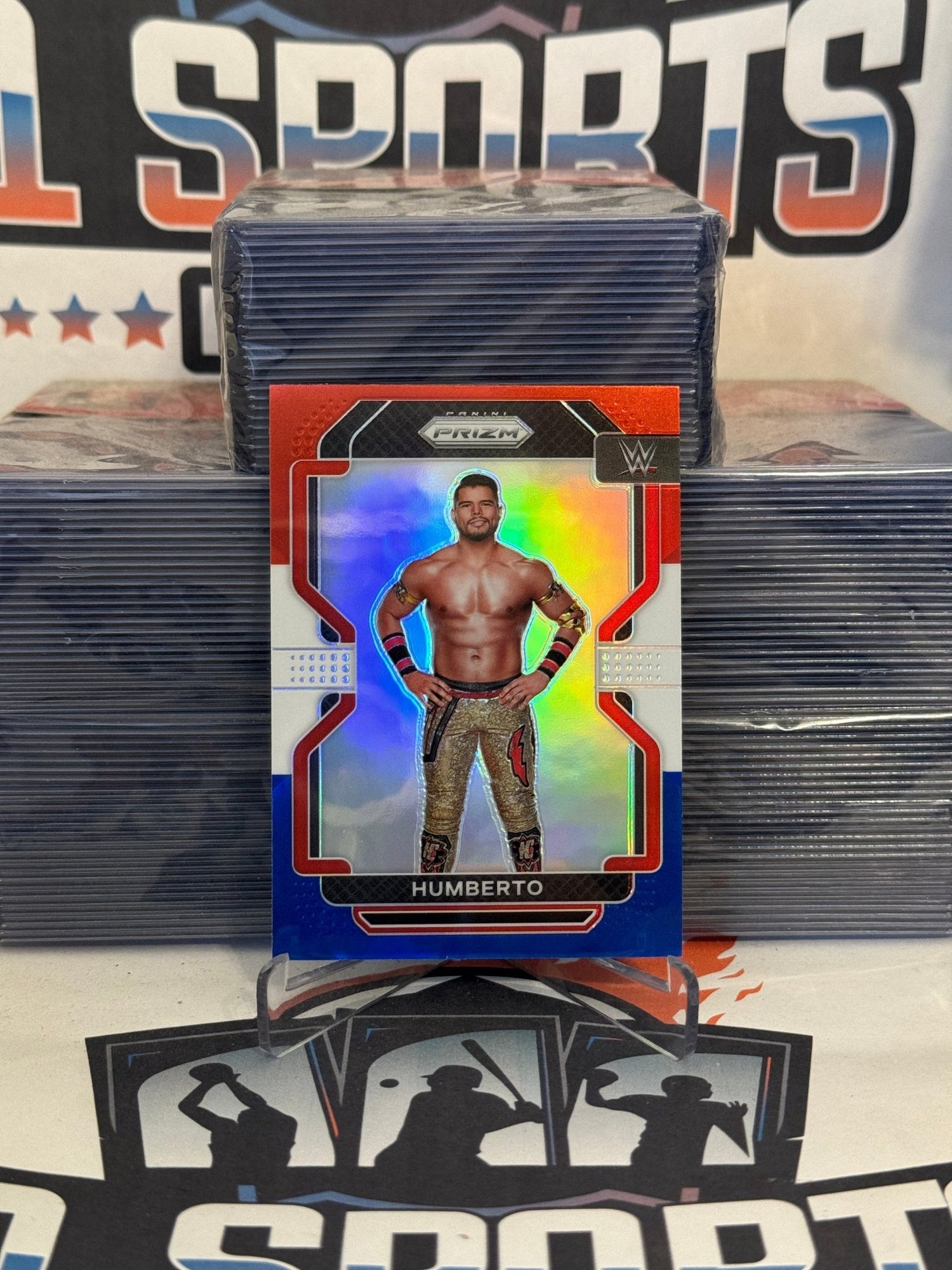 2022 Panini Prizm WWE (Red White Blue Prizm) Humberto #157