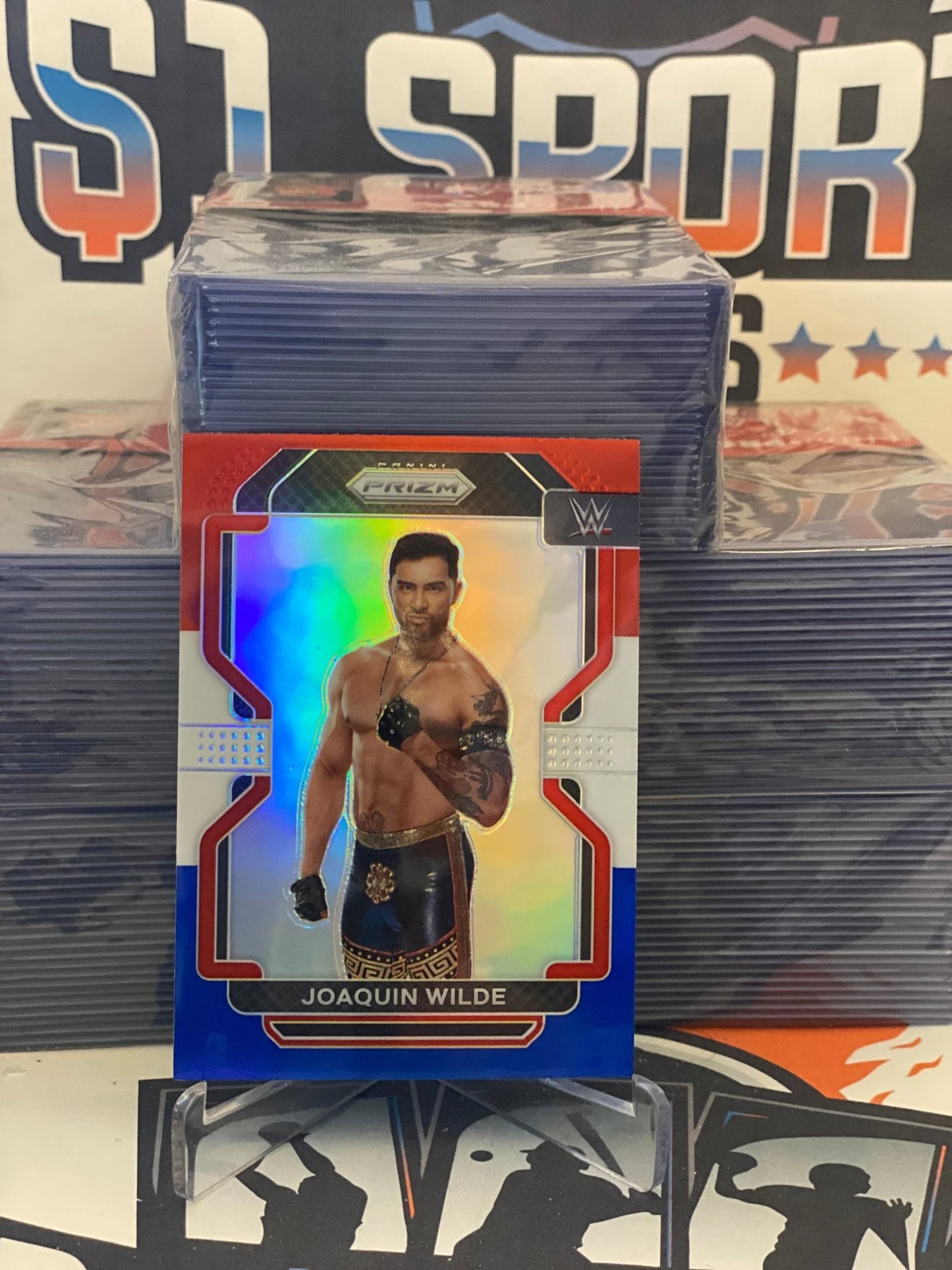 2022 Panini Prizm WWE (Red White Blue Prizm) Jaoquin Wilde #141