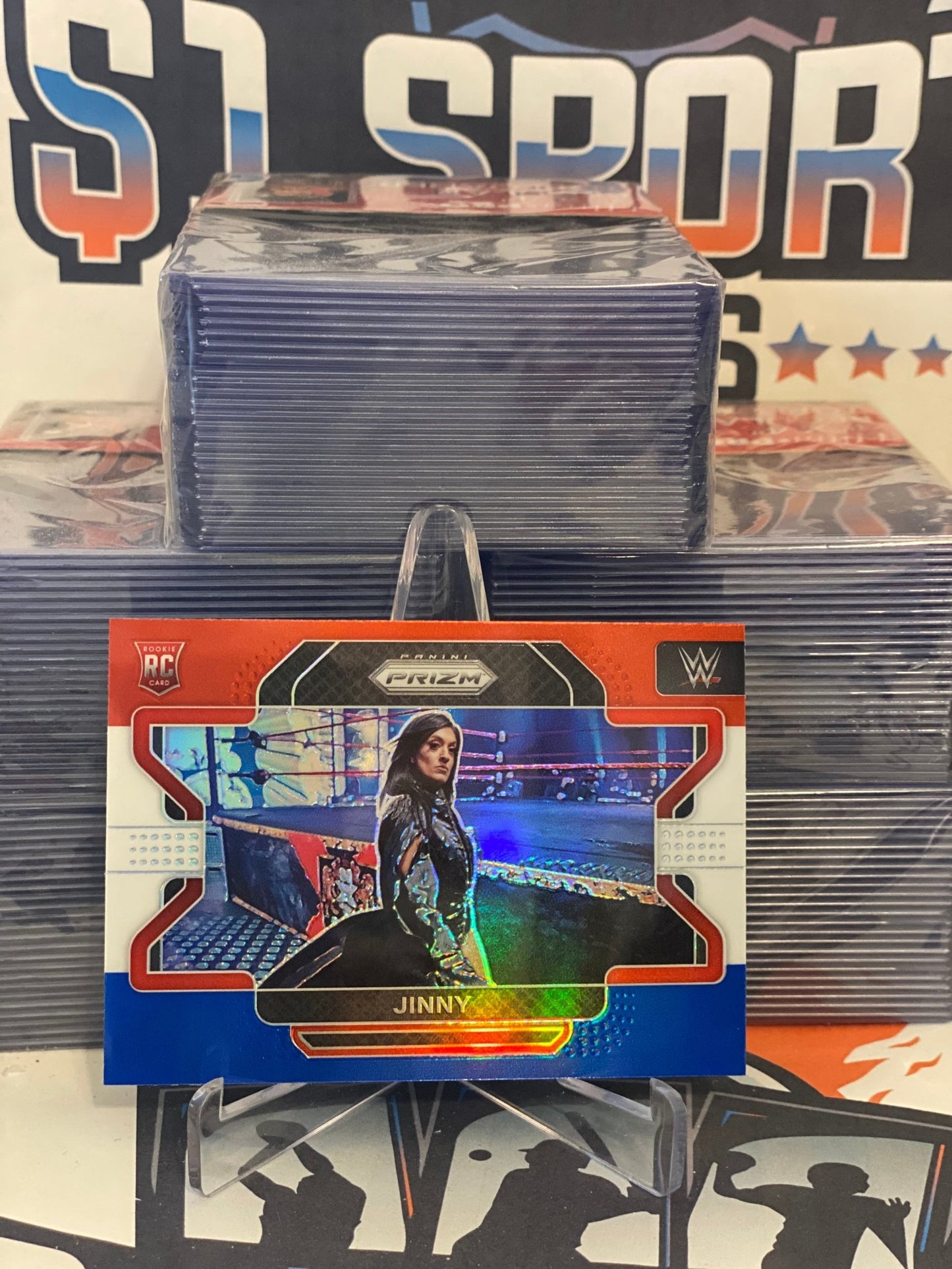 2022 Panini Prizm WWE (Red White Blue Prizm) Jinny Rookie #25