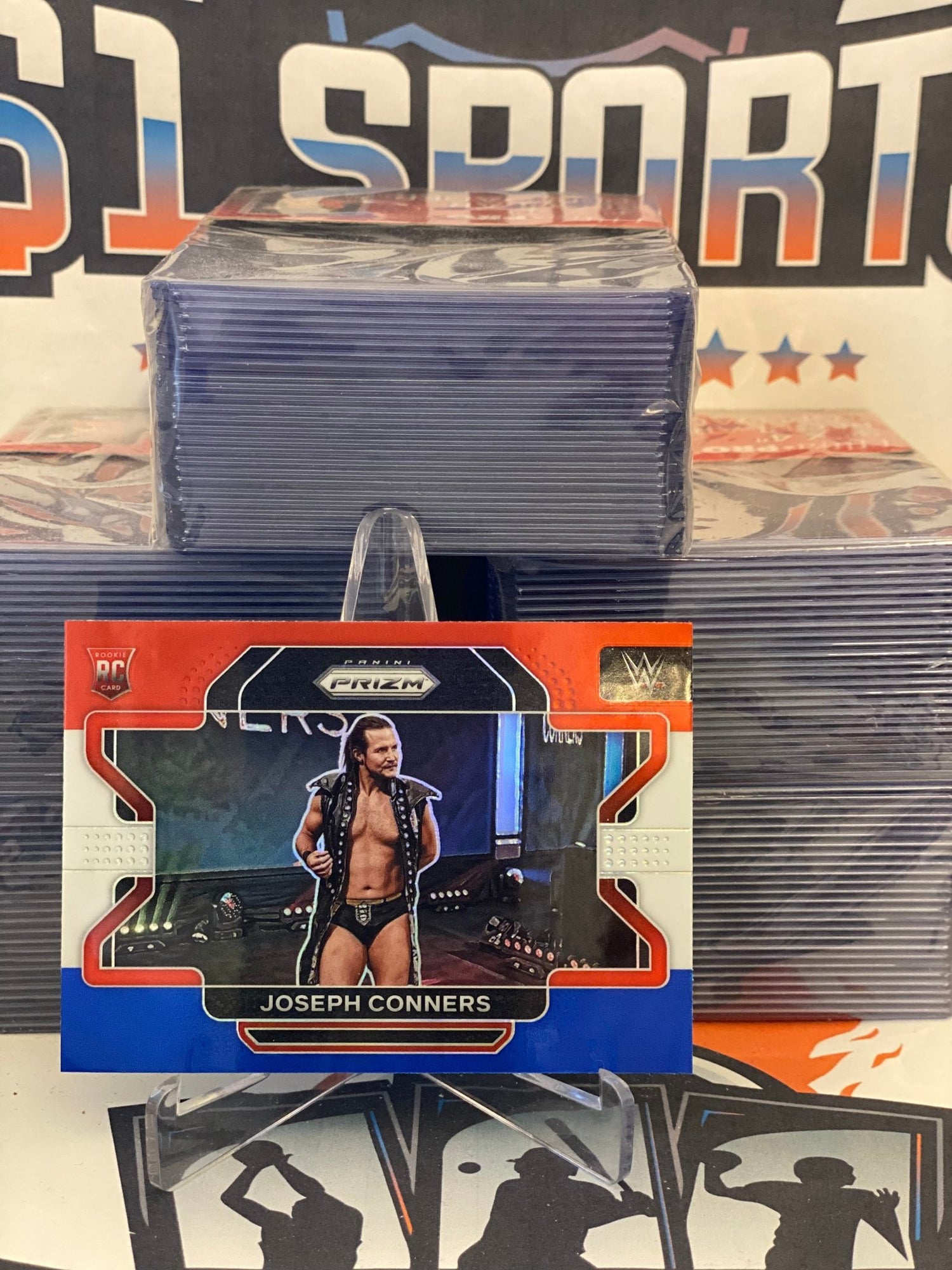 2022 Panini Prizm WWE (Red White Blue Prizm) Joseph Conners Rookie #65