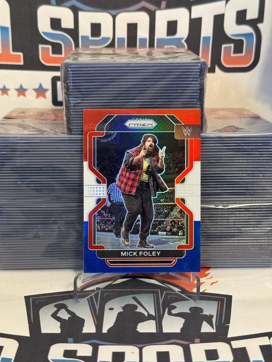 2022 Panini Prizm WWE (Red White Blue Prizm) Mick Foley #190