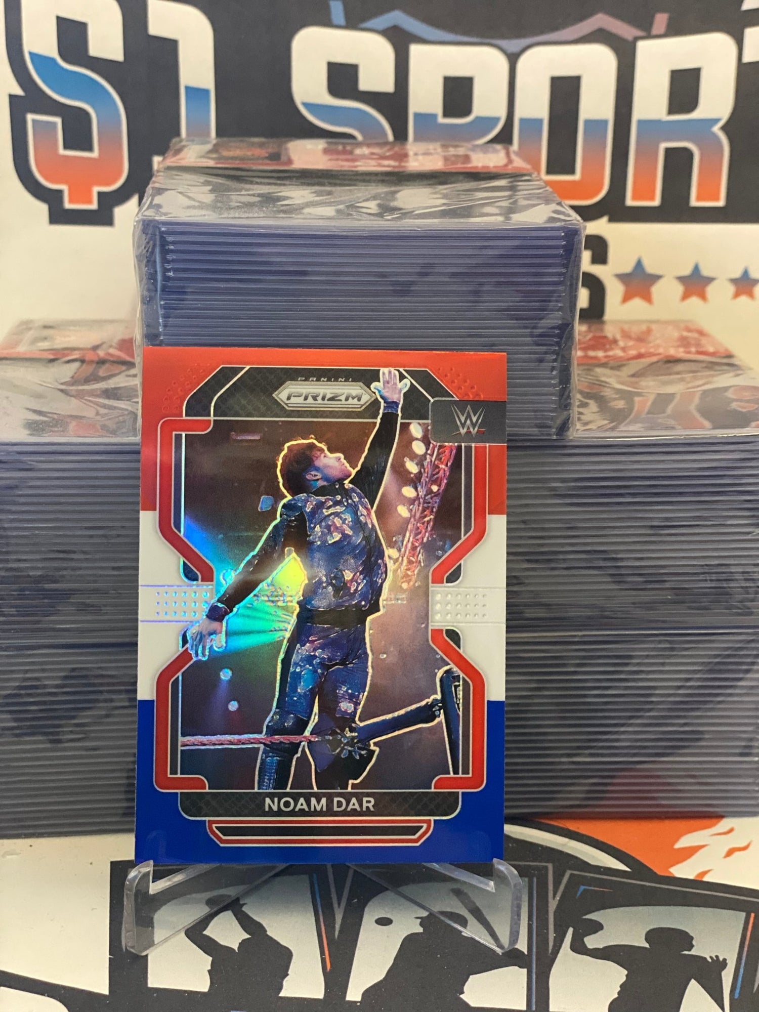 2022 Panini Prizm WWE (Red White Blue Prizm) Noam Dar #161