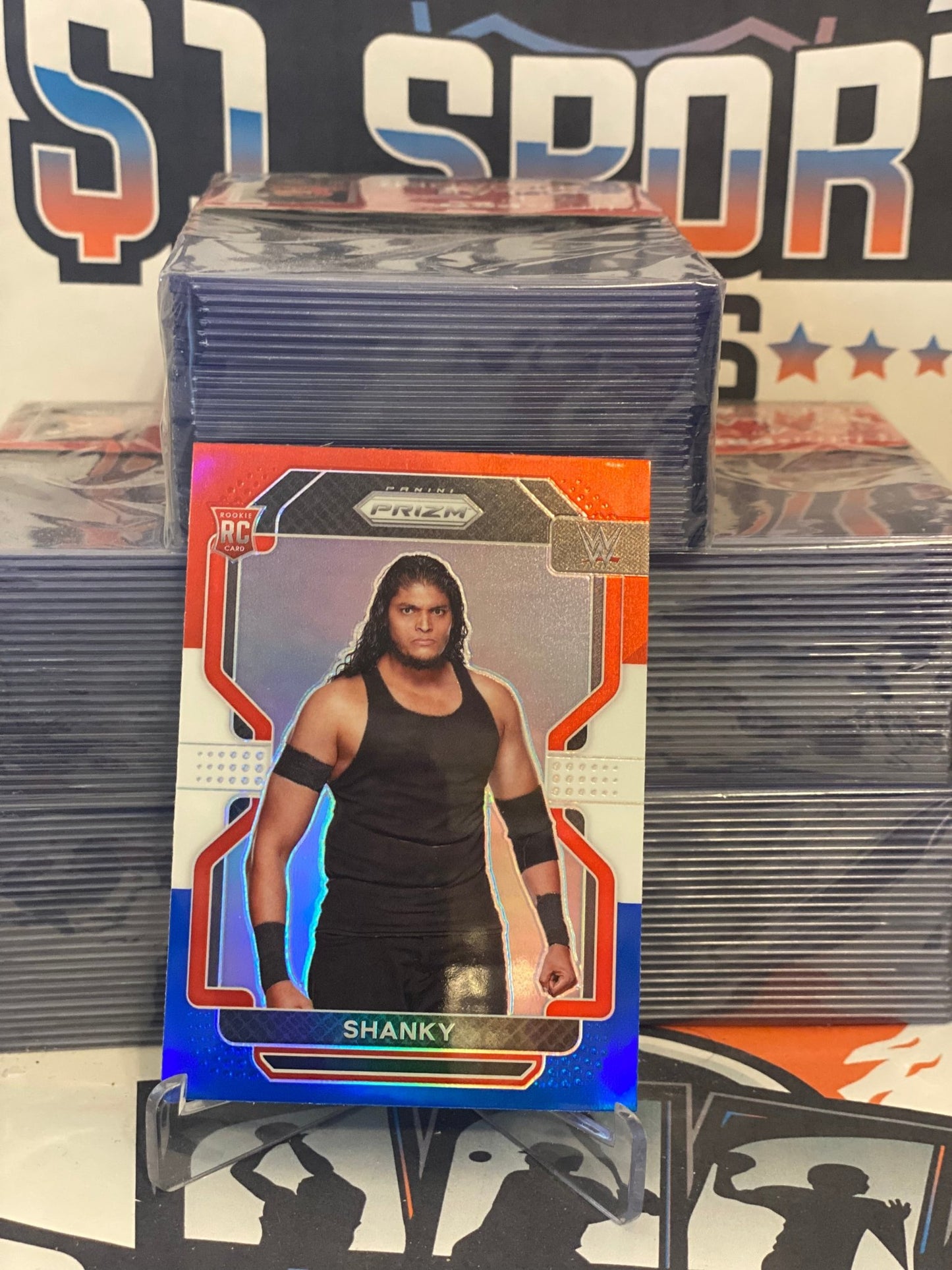 2022 Panini Prizm WWE (Red White Blue Prizm) Shanky Rookie #120