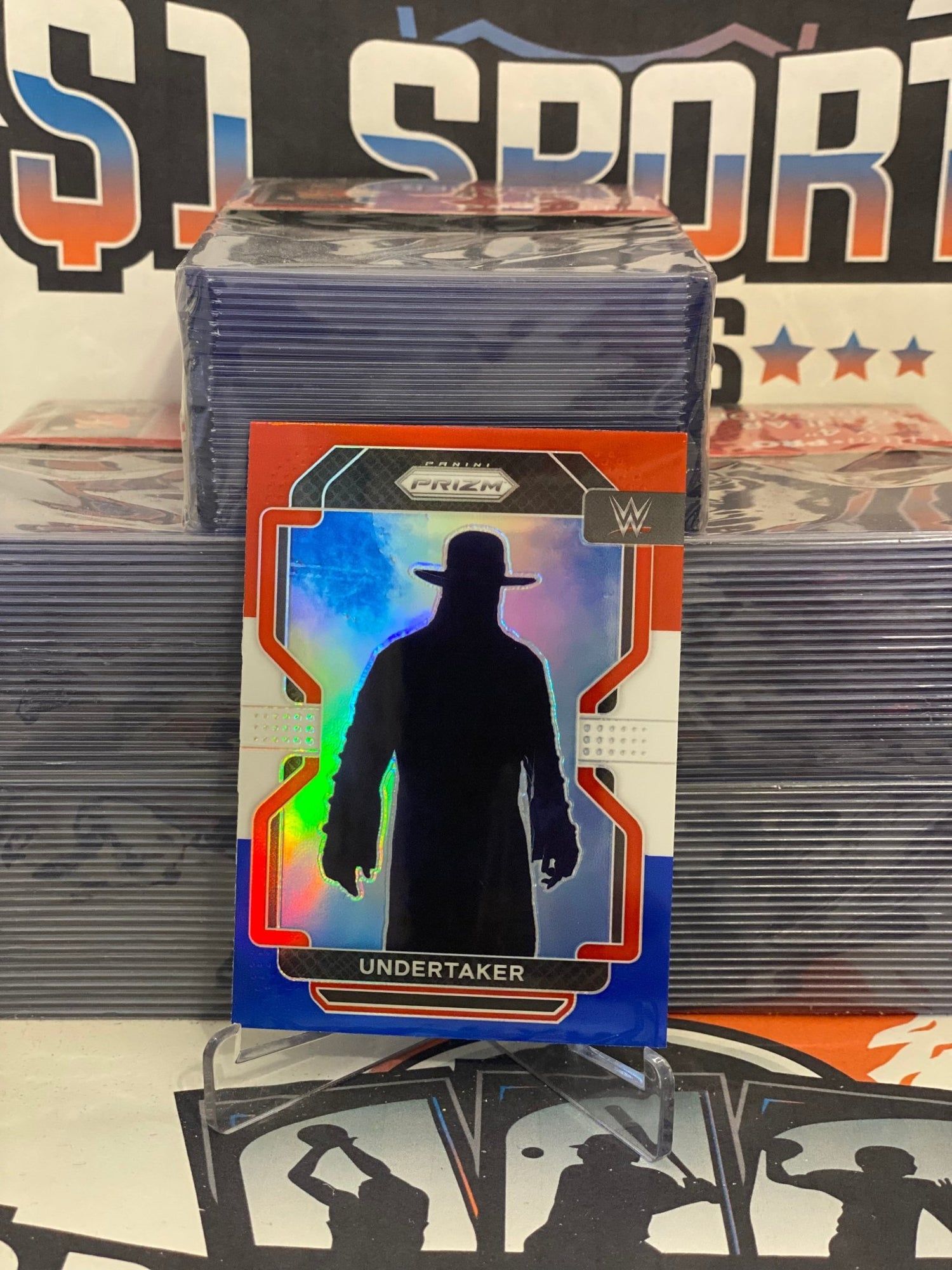 2022 Panini Prizm WWE (Red White Blue Prizm) Undertaker #193
