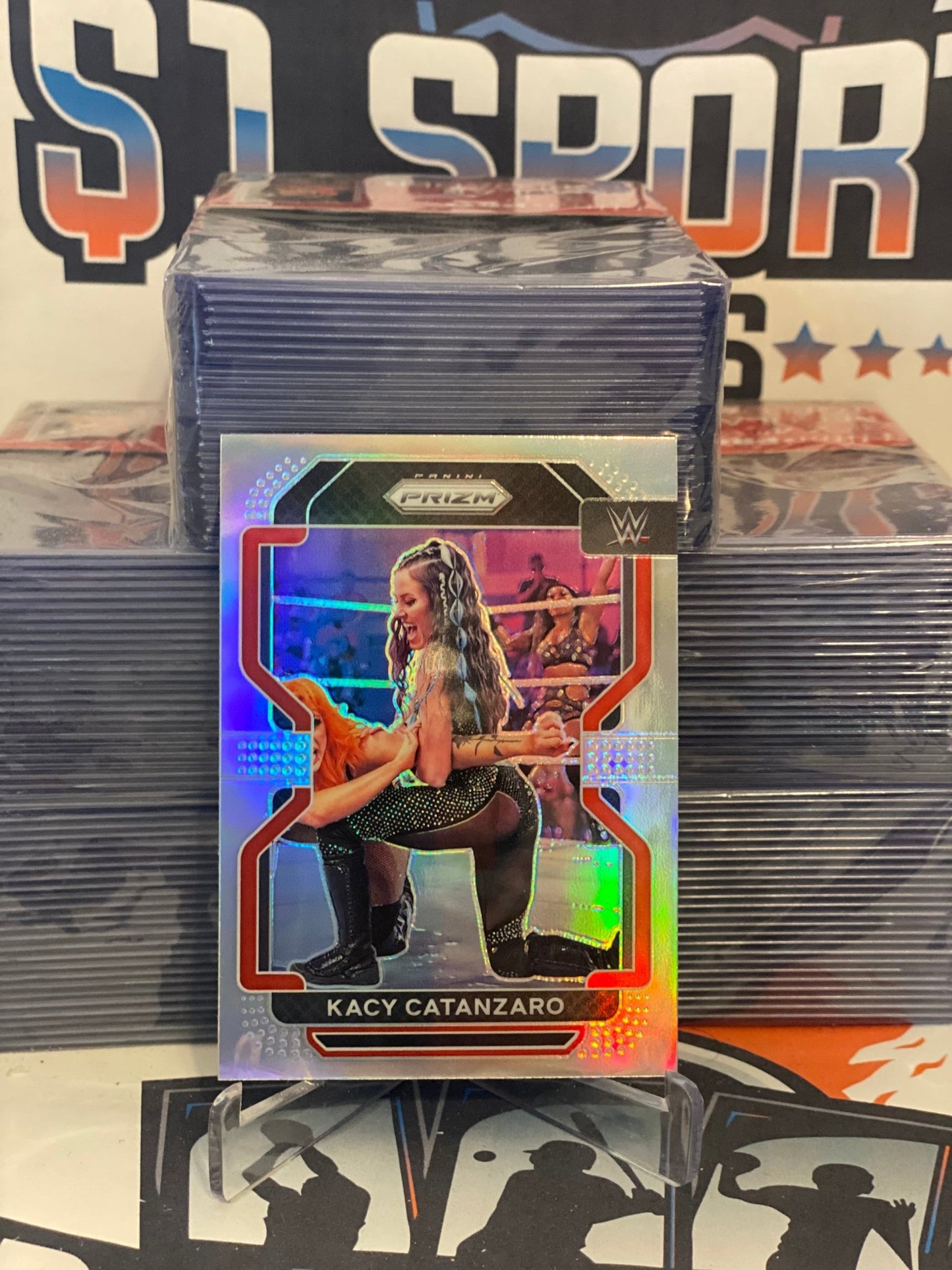 2022 Panini Prizm WWE (Silver Prizm) Kacy Catanzaro #185