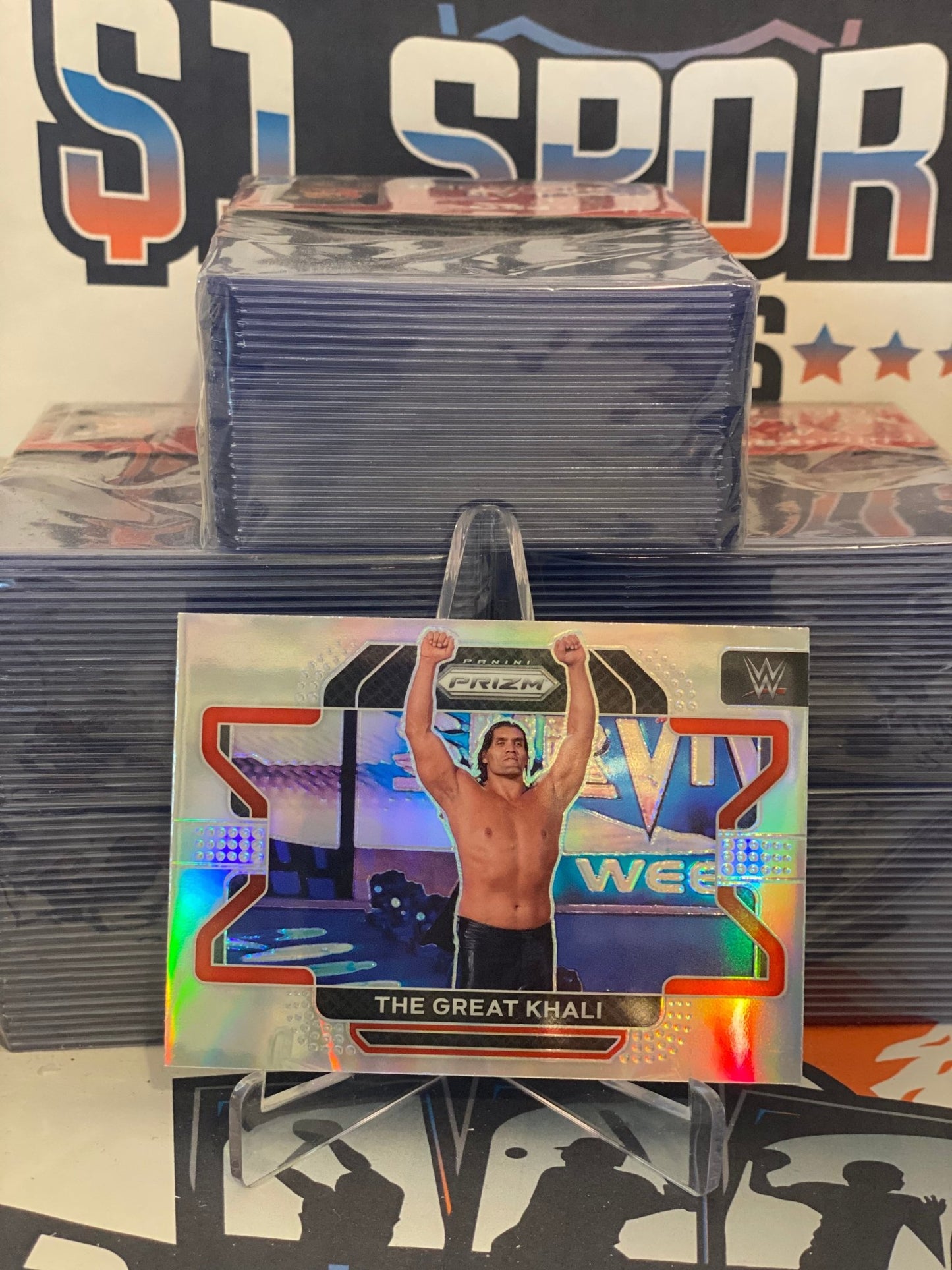 2022 Panini Prizm WWE (Silver Prizm) The Great Khali #80