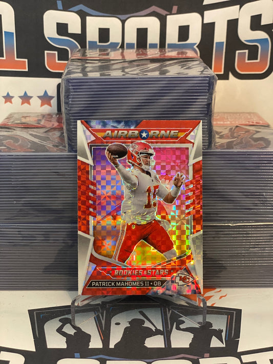 2022 Panini Rookies & Stars (Red Plaid Prizm, Airborne) Patrick Mahomes II #AI-3